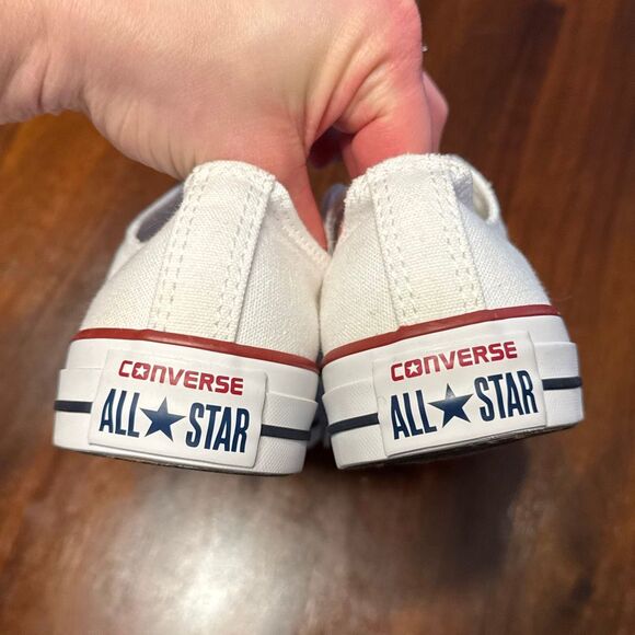 Converse All Star Low White Canvas Lace Up Shoes Women’s 7 Men’s 5 Unisex - Picture 2 of 7
